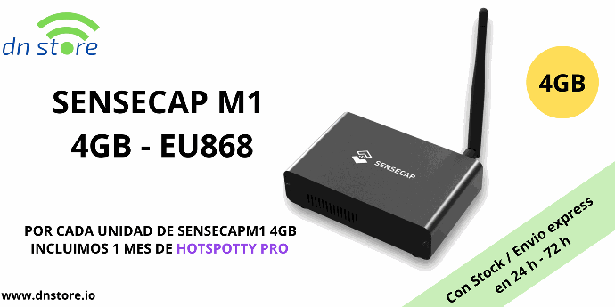 SENSECAP M1 4GB EU868 + HOTSPOTTY